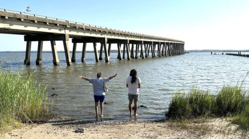 Students in water at Hoseby Field School